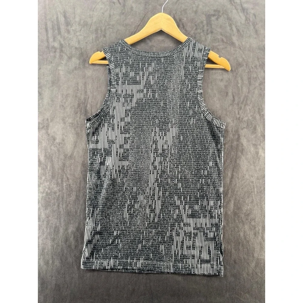 Nike Dri-FIT Men S Gray Graphic Tank Top Sleeveless Athletic Shirt - Picture 3 of 8